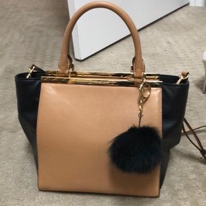 Stunning Michael Kors leather zip top satchel.